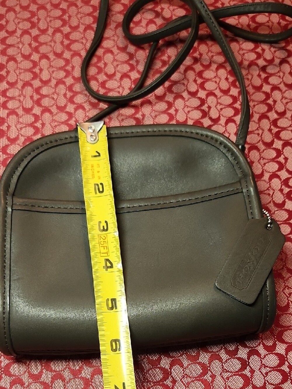 Coach Abbie Dark Olive Leather Small Crossbody Bag.Vintage.Style 9017 - Picture 12 of 14